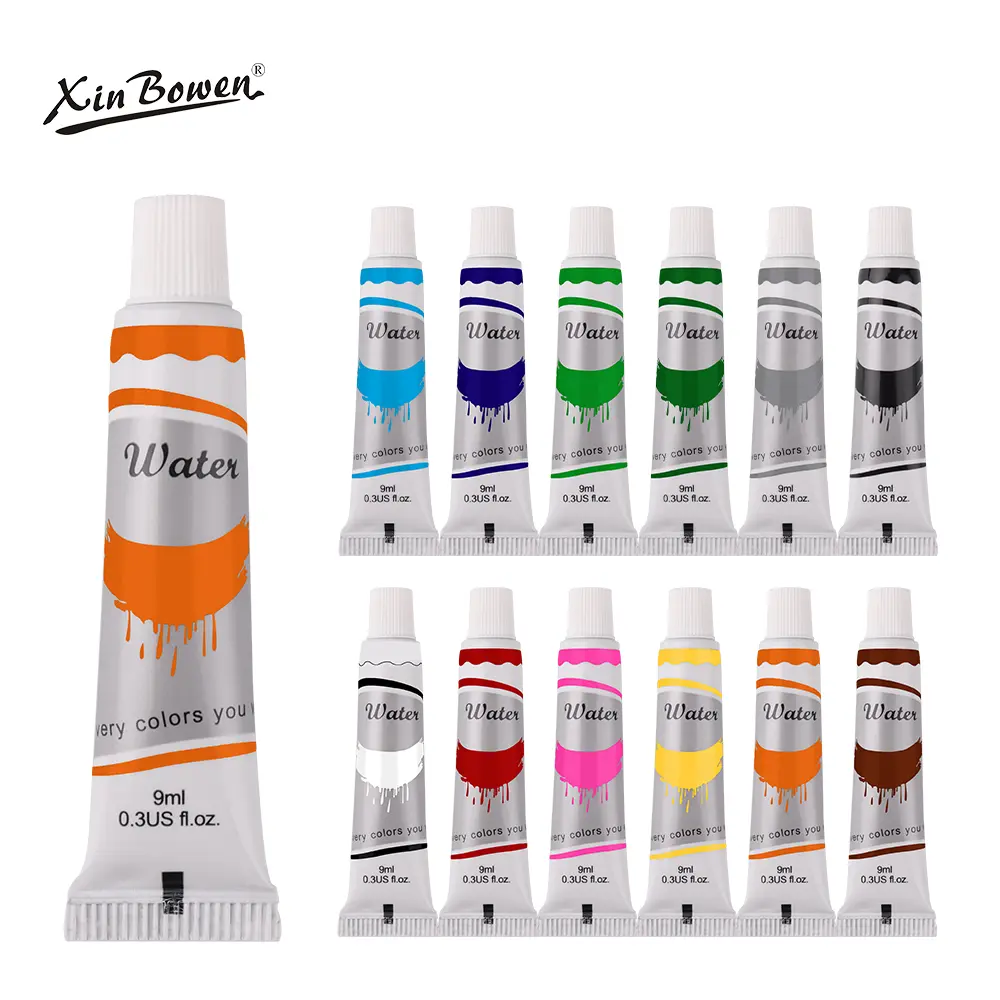 9mL, Watercolor Pigment For Student Art, Graffiti, Hand-drawn, 12 Colors, Wholesale
