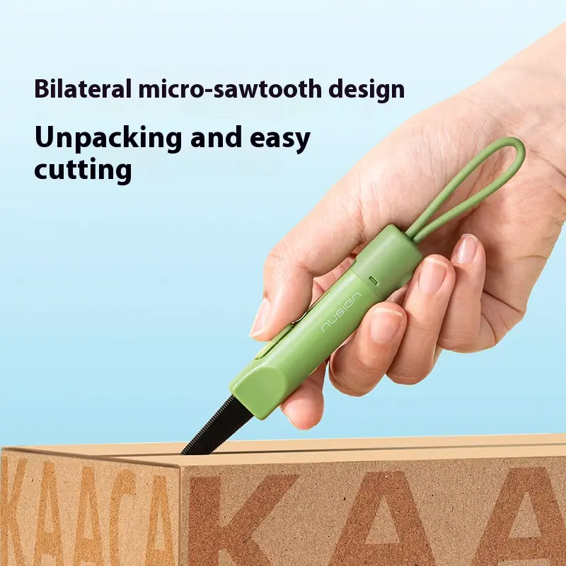 NUSIGN Magnetic Mini Box Cutter Portable Retractable Blade Paper & Letter Opener Durable ABS Material for Office & Home Use