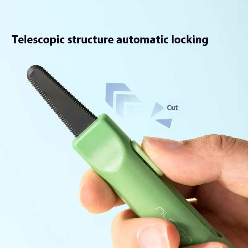 NUSIGN Magnetic Mini Box Cutter Portable Retractable Blade Paper & Letter Opener Durable ABS Material for Office & Home Use