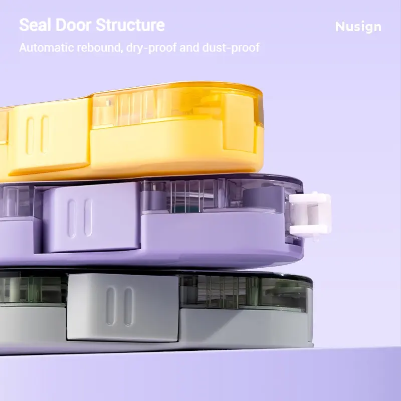 NUSIGN Large Capacity Correction Tape with Press Seal Door Gradient 4-Color Correction for Office School Supplies