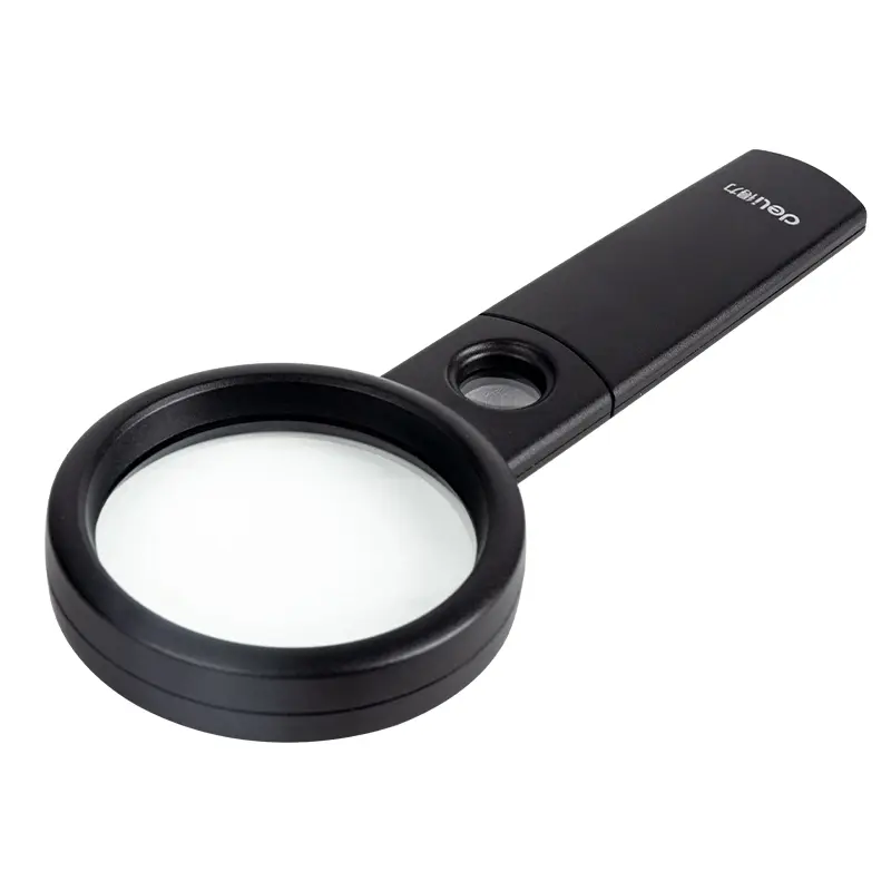 Deli High-Definition Handheld Magnifying Glass Portable Elderly Reading Aid with Dual Mirror for Identification