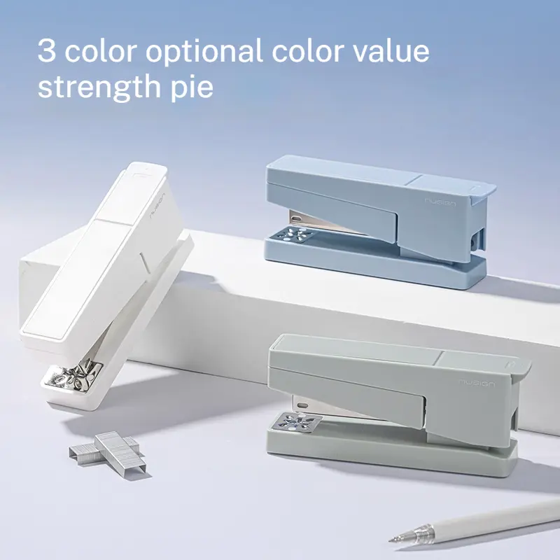 NUSIGN Multi-Functional Rotary Stapler High Aesthetic Value Office Stationery Book Studs Student Desk Accessories
