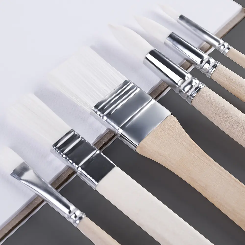 Children's Wooden Nylon Brush Set for Watercolor Oil Painting Chinese Painting Acrylic Art Brushes for Kids