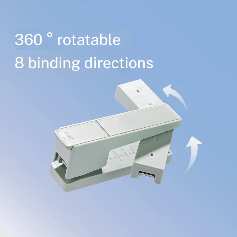 NUSIGN Multi-Functional Rotary Stapler High Aesthetic Value Office Stationery Book Studs Student Desk Accessories