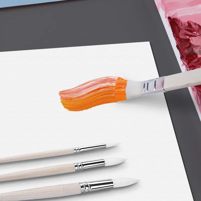 Children's Wooden Nylon Brush Set for Watercolor Oil Painting Chinese Painting Acrylic Art Brushes for Kids