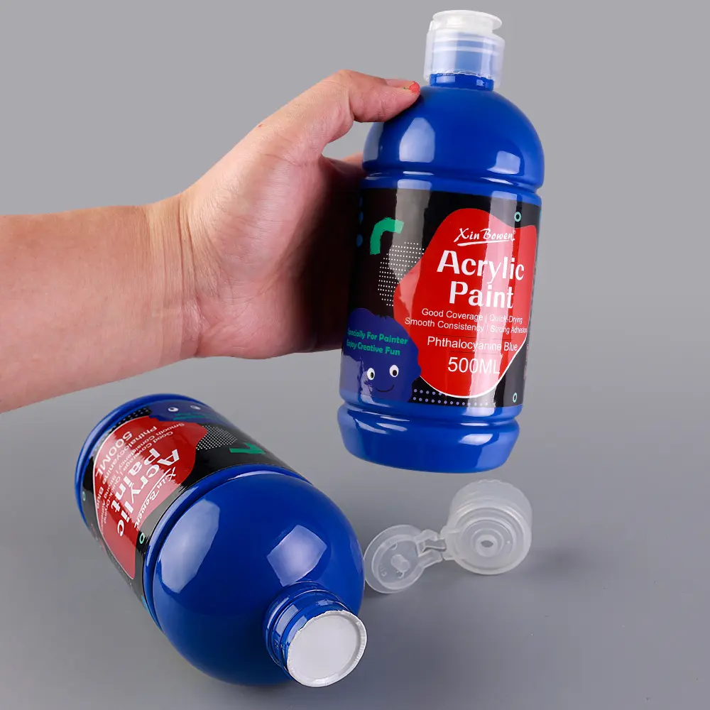 500ml Acrylic Paint Set for Wall Painting Coloring Art Student Texture DIY Graffiti Shoes Water-Based Art Supplies 14 Colors