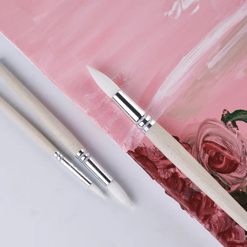 Children's Wooden Nylon Brush Set for Watercolor Oil Painting Chinese Painting Acrylic Art Brushes for Kids