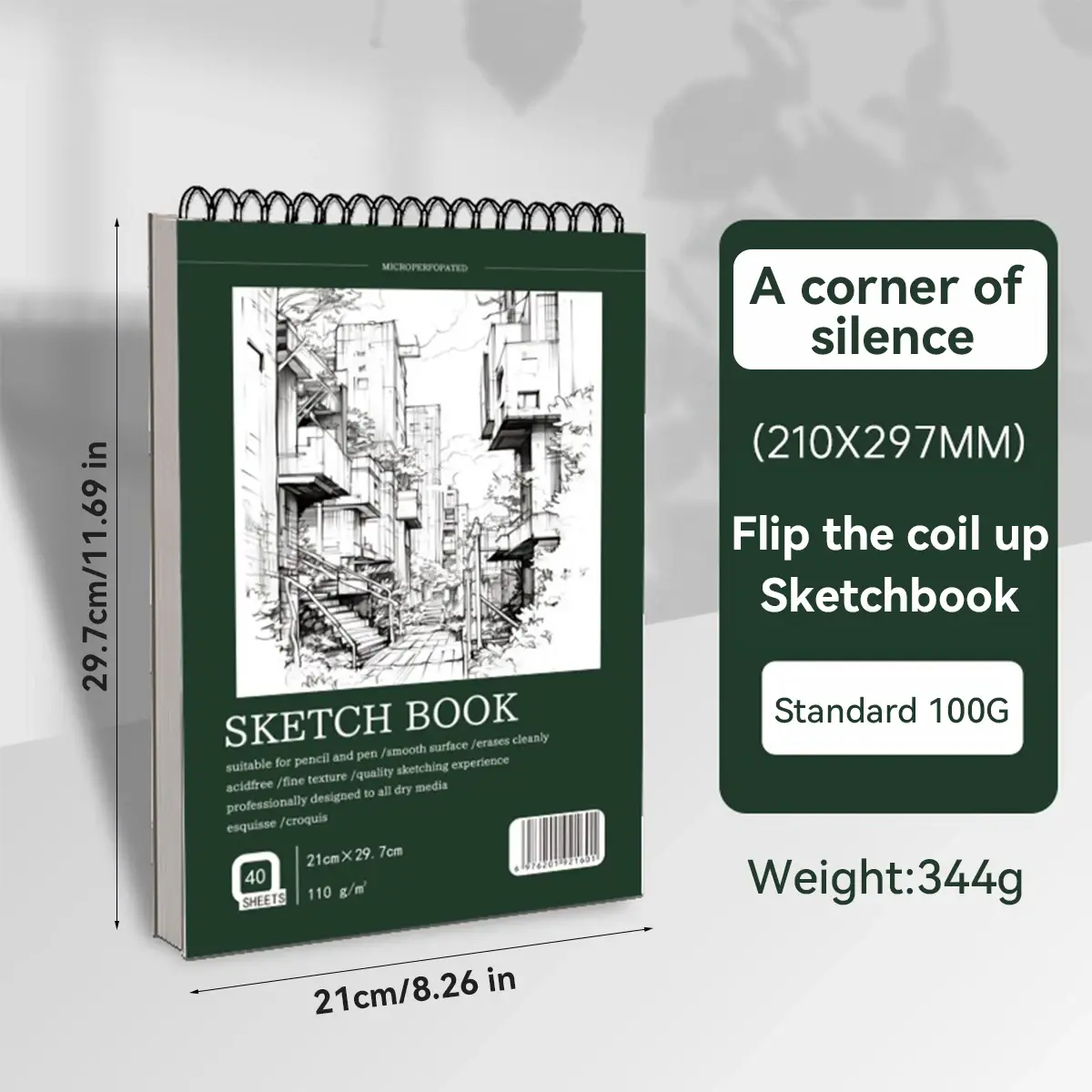 Spiral Bound Sketchbook Tear Off Paper Pad for Drawing Artist Sketch Book with Perforated Pages Back To School Art Supplies