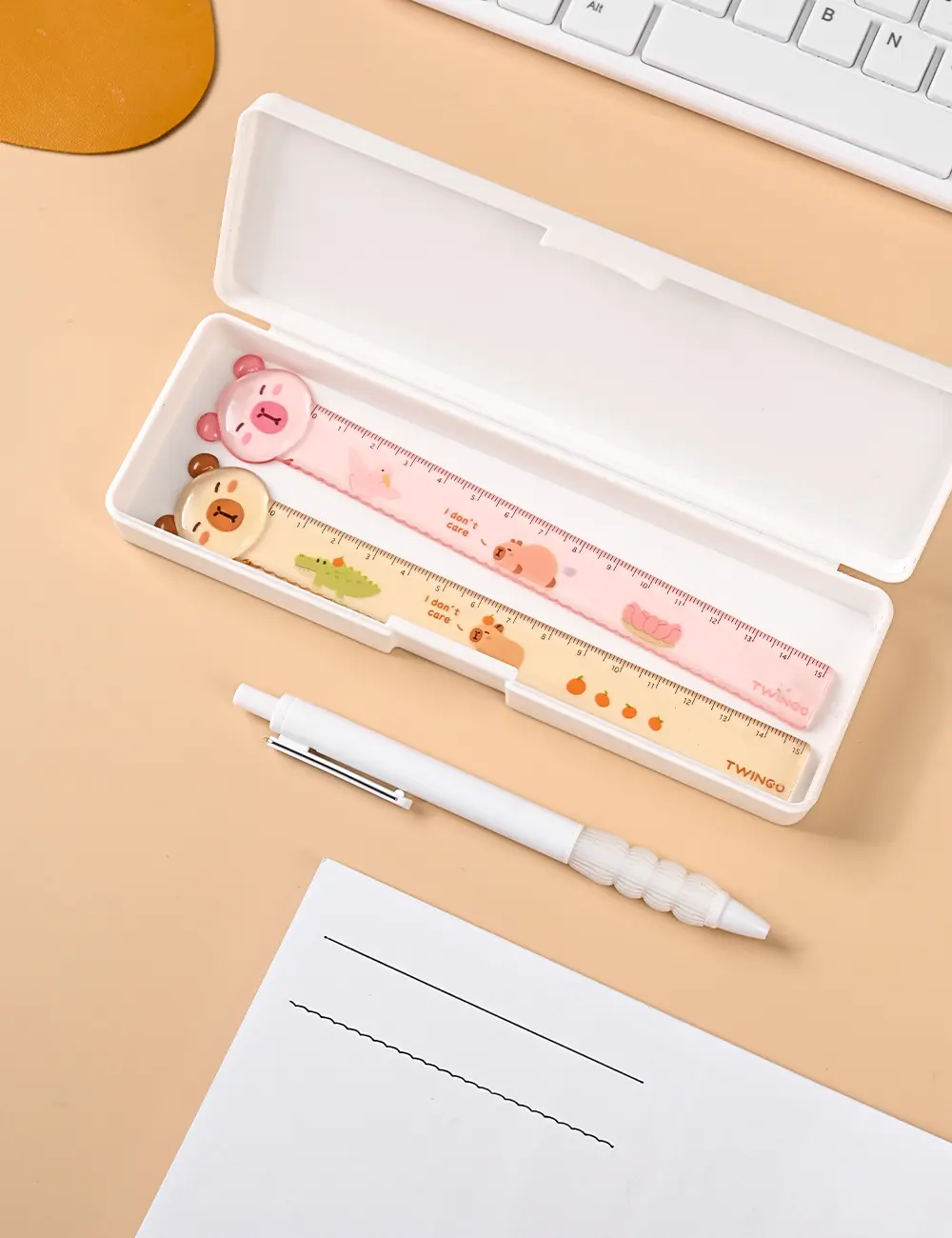 kawaii stationery Aesthetic stationery back to school acsesories School supplies drawing cute capybara ruler  school things