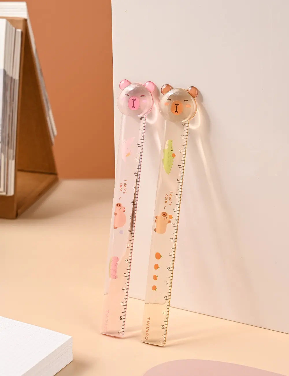kawaii stationery Aesthetic stationery back to school acsesories School supplies drawing cute capybara ruler  school things