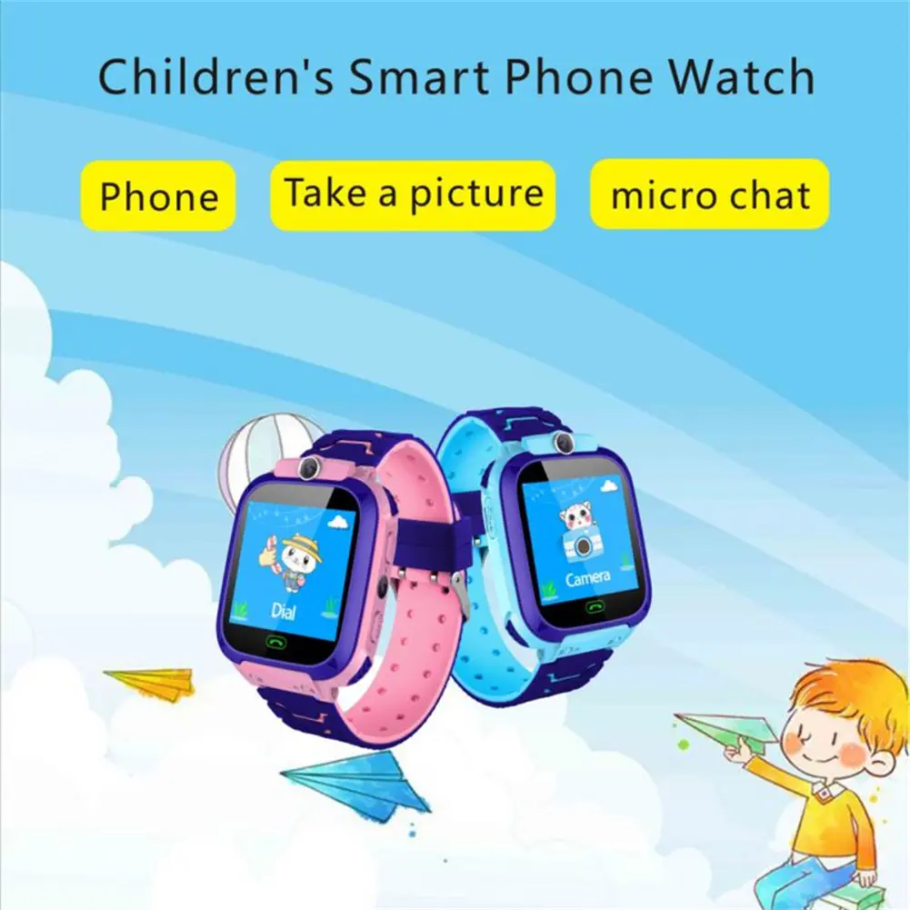 Q12b Children Smart Watch Life Waterproof Kids Positioning Call Smartwatch Remote Locator Watch For Boys Girls