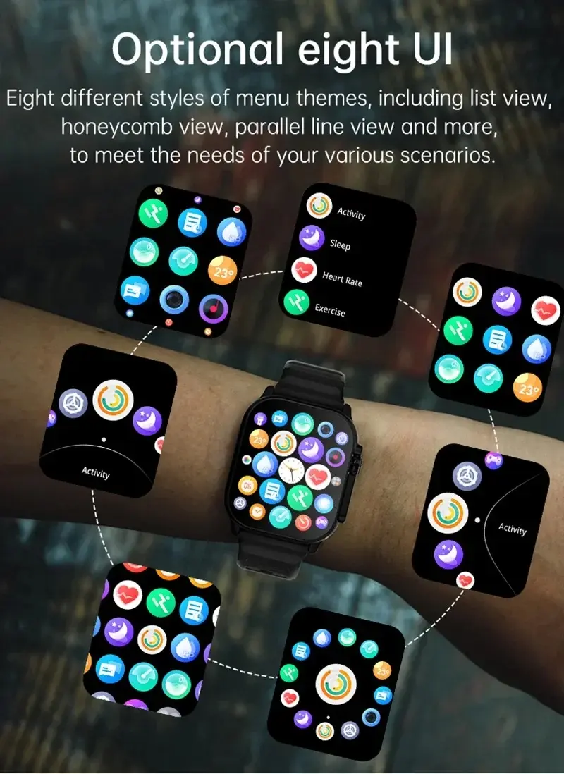 Original T900 Ultra 2 Smart Watch 49mm Men Women Bluetooth Call BT Music Game Wireless Charging NFC Smartwatch For Android IOS