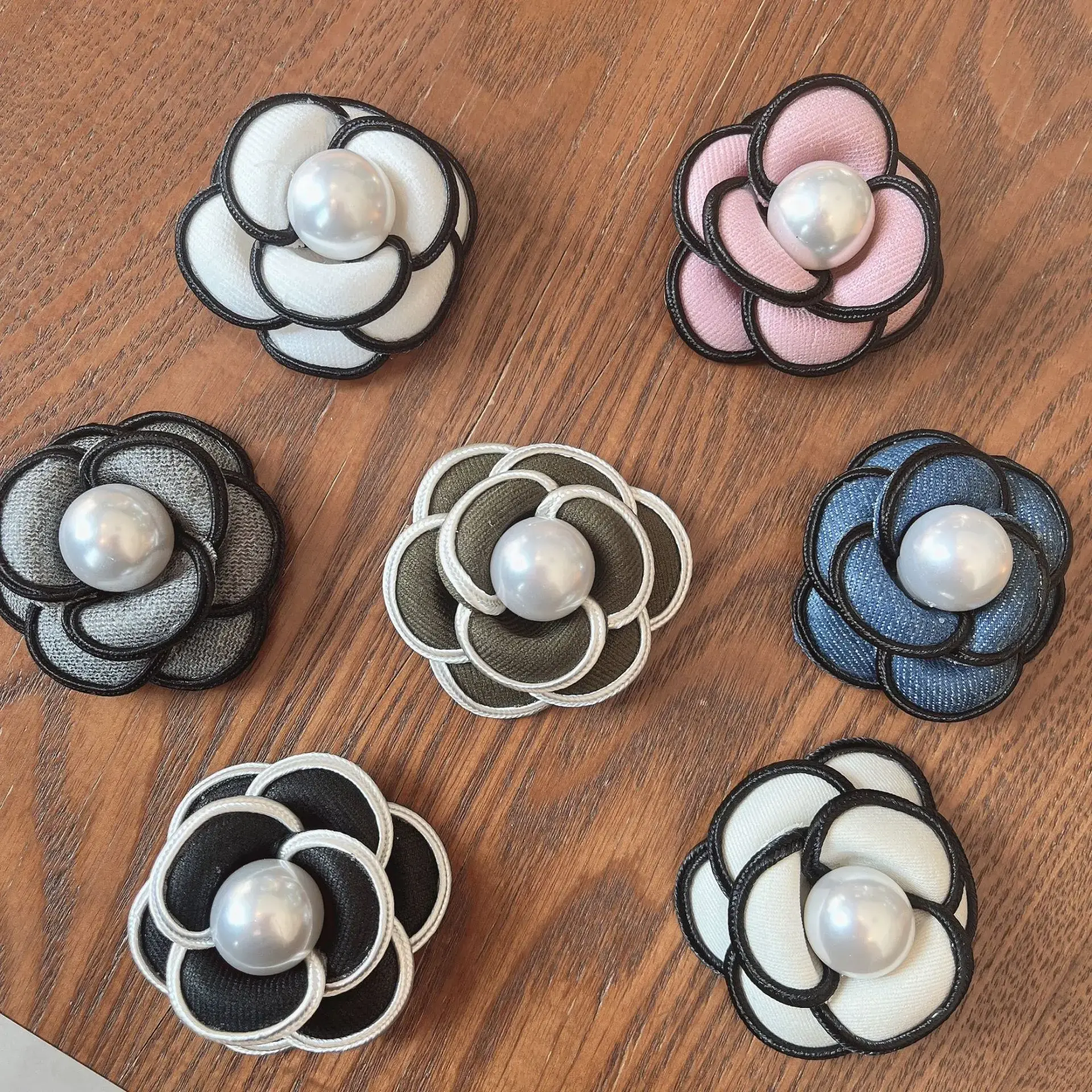 Elegant Versatile Camellia Chest Flower Accessories Korean Style Hair Clips Perfume Fragrance Hair Embellishments Wedding Gown D
