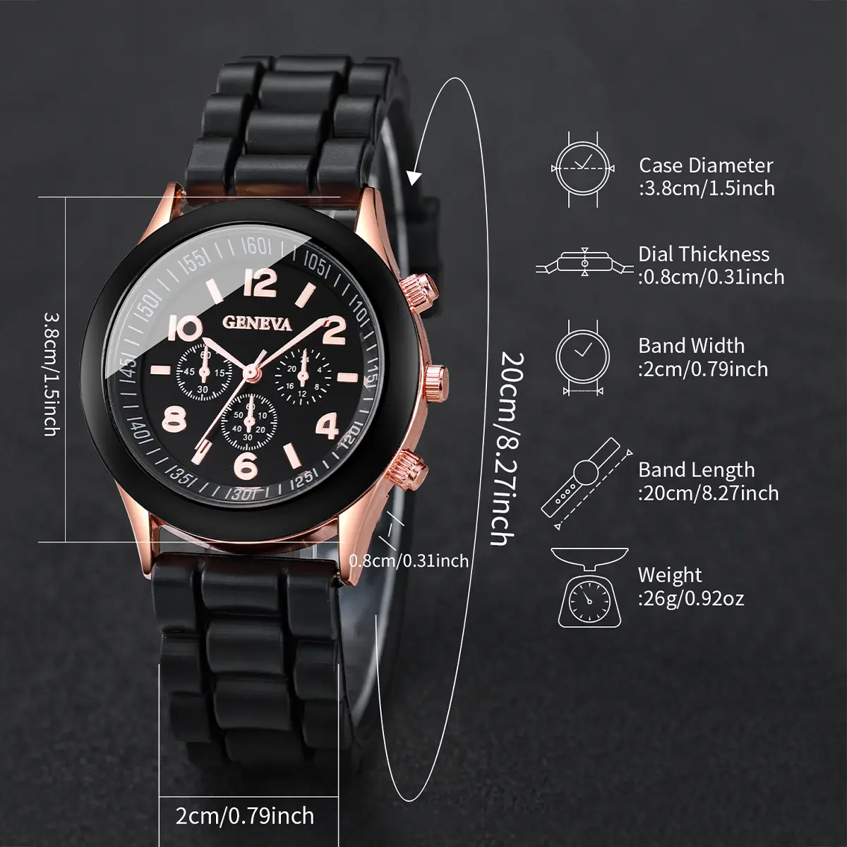 4PCS Couple Watches Fashion Arabic Women Quartz Watch Casual Silicone Band Wristwatches Magnet Heart-Shaped Bracelets Set