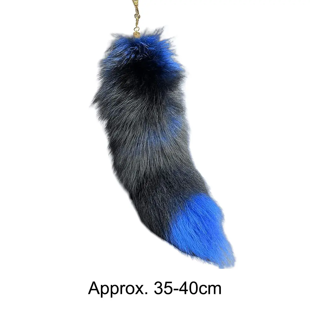 Huge Fluffy Faux Fur Fox Tail Keychain Therian Tail Fox Tail Keychain Handbag Key Chain Fluffy Fur Key Chain Gift for Women Girl