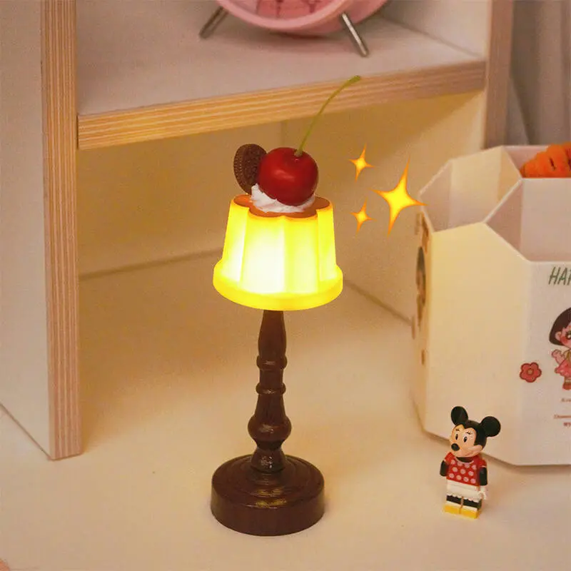 Retro Pudding Night Light, Desktop Decor light, Bedroom LED Table Lamp With Battery, Bedside Sleep Light, Suitable For Gift