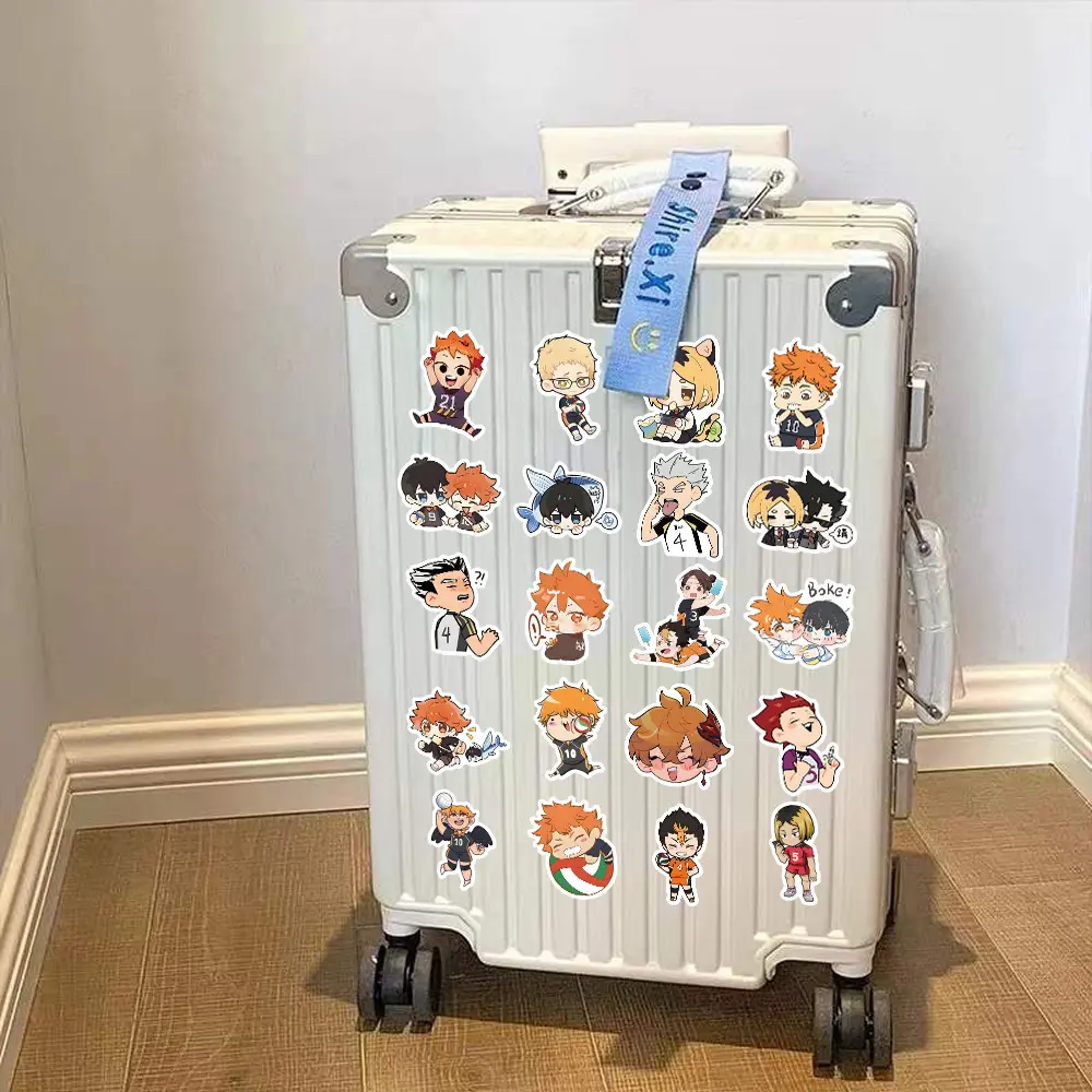 63PCS Cartoon Haikyuu!! Stickers Anime Cute Graffiti Decals Phone Case Luggage Laptop Waterproof Kids DIY Sticker Toy