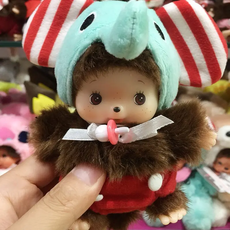 15cm Kawaii Medal Monkey Cute Toy Bag Pendant Transformed Appearance Doll Soft Comfortable Keychain Stuffed Animal Kids DIY Gift