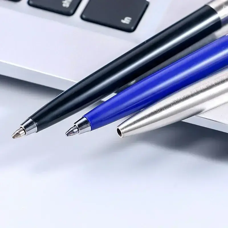 Metal Ballpoint Pen Press Style Commercial Gift Pens For School Office Core Automatic Ball Pen Writing Supplies