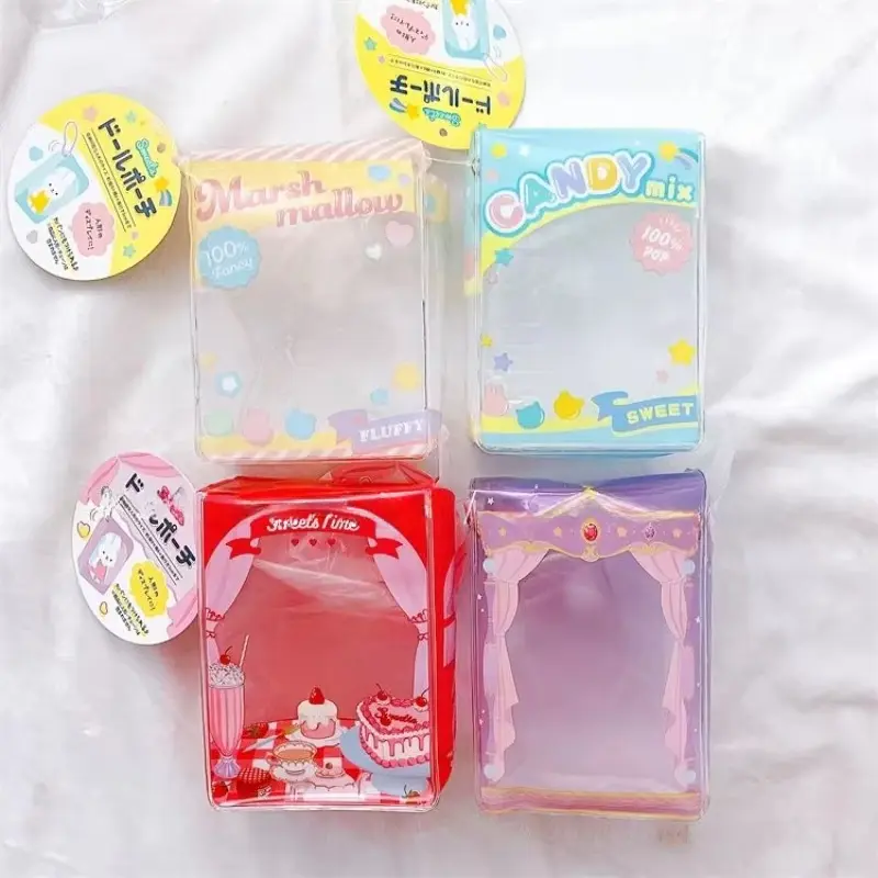 2025 Fashion Plush Dolls Candy Storage Pouch Pvc Transparent Mystery Box Cartoon  Doll Outdoor Display Bag Birthday Gift