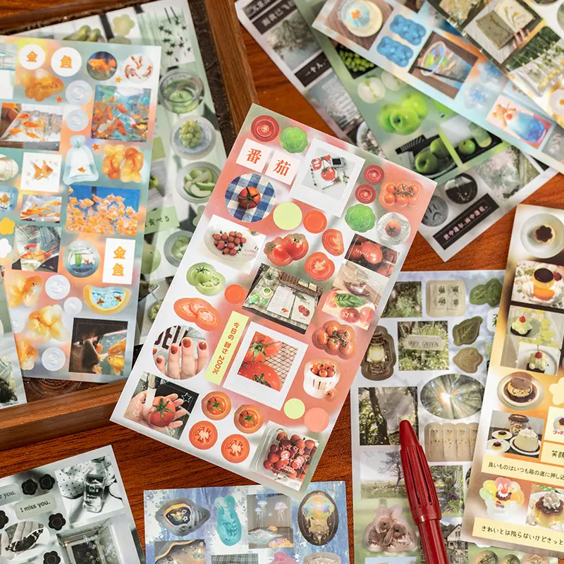 20 Pcs Die cut Stickers book Retro Cartoon Decorative handmade Scrapbooking supplies Diary Sticker Japanese Stationery Stickers