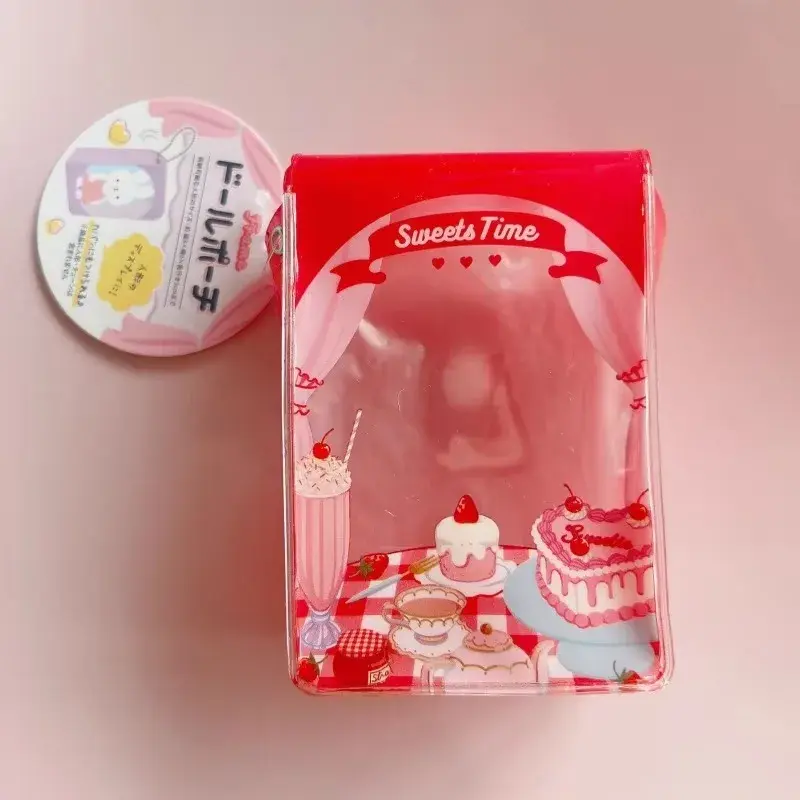 2025 Fashion Plush Dolls Candy Storage Pouch Pvc Transparent Mystery Box Cartoon  Doll Outdoor Display Bag Birthday Gift