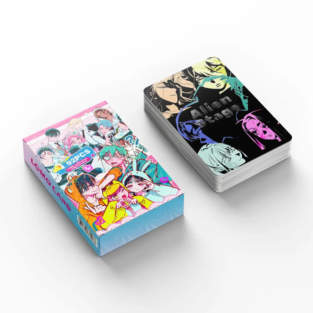 60+32Pcs/Set Game Korean Manga Alien Stage LOMO Card Sticker Mizi Sua Ivan Till Hyuna Luka Printing Card Anime Cards