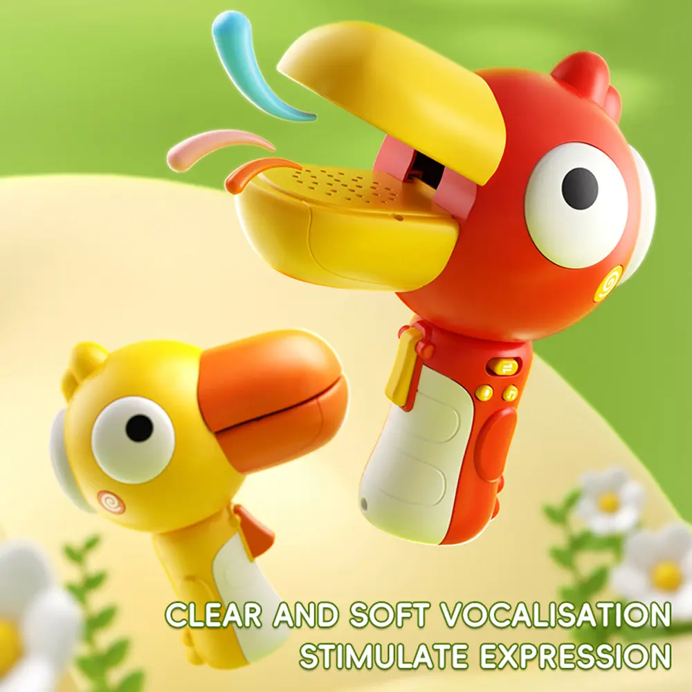 Voice Changer for Kids,Electric Toucan Loudspeaker Recording Function Voice Changing Device Toys with 3 Different Voice Effects
