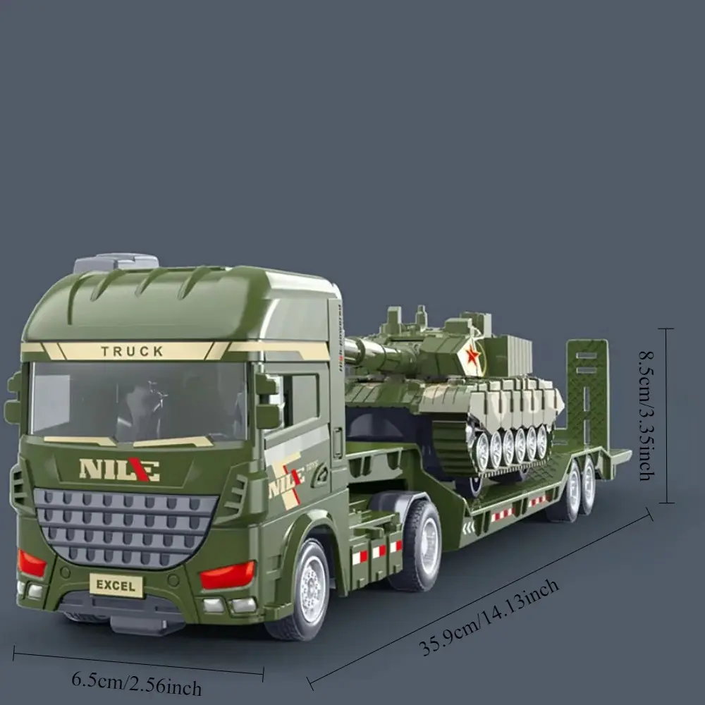 Engineering Construction Truck Toy Semi-Carrier Container Engineering Set Vehicle Excavator Transport Truck Inertial Car for Kid
