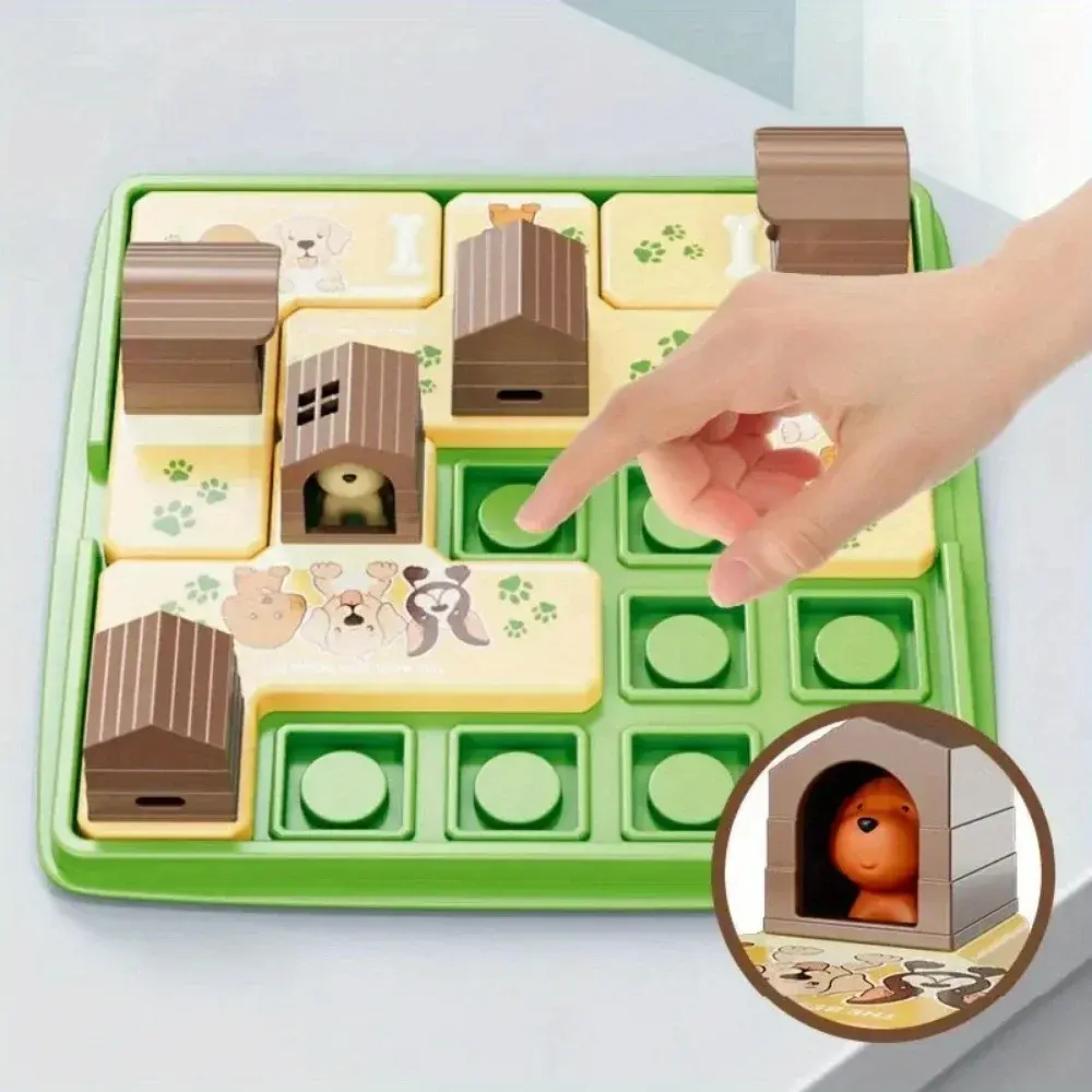 Children Dog Maze Puzzles Logical Thinking Training Board Game Travel Activities Games Parent-Child Interactive Educational Toys