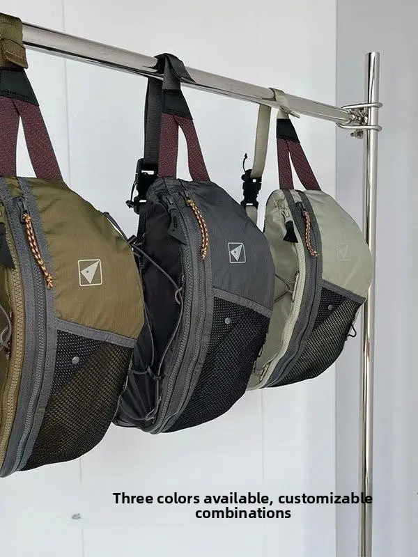 5L ex Outdoor Cycling Sport Bag High Aesthetic Design Nylon 70D Wear Resistant Chest Bag with Zipper Closure for Casual Use