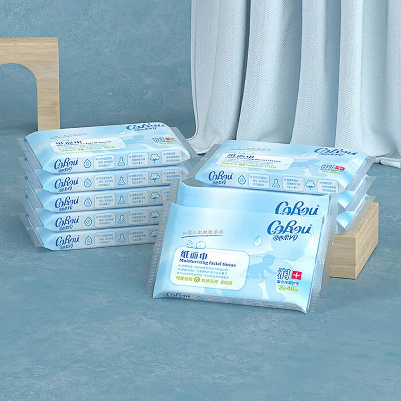 Portable Baby Cloud Soft Towel Moisturizing Cr Paper Towel Dry Wet Use Two Purpose Soft Paaged Facial Towel by Corou
