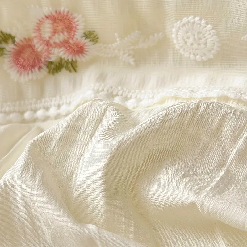 Princ Sle Floing Bubble Cotton Pillowcases Waed Cotton Pillow Covers Pair 48X74cm Embroidered Single Person Pillowcases