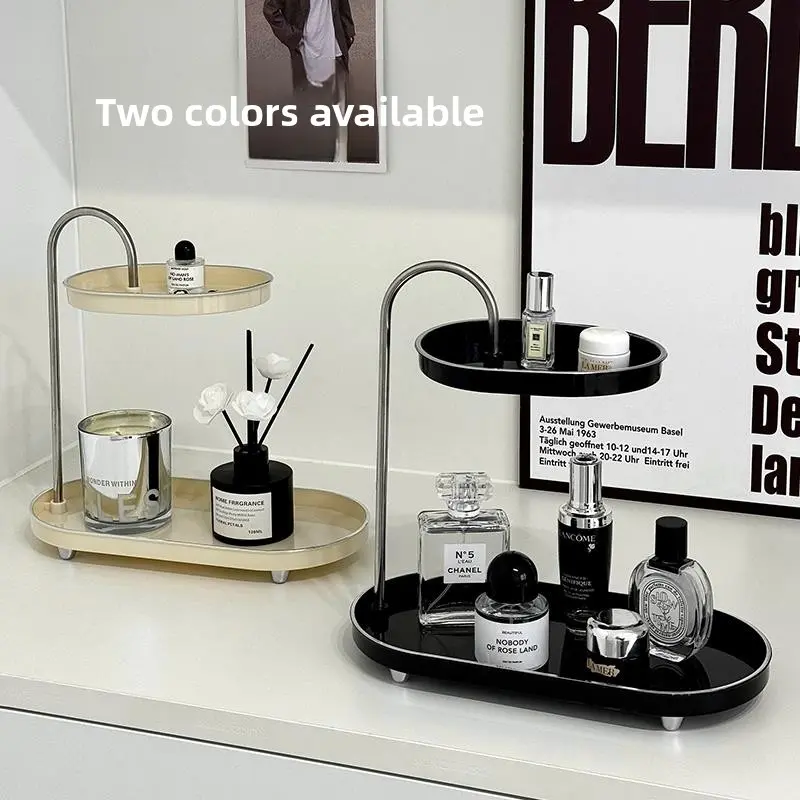 Batoom Cosmetic Perfume Storage Box Double Layer Desktop Organizer elf Toiletry Skin Care Product Holder PP Injection Mailed