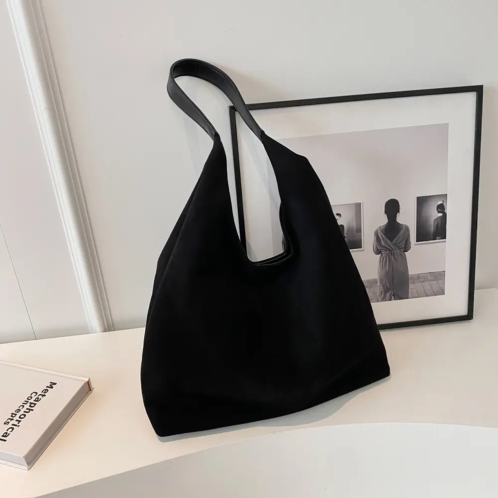 Women Suede Shoulder Bag Retro Single Shoulder Bag Large Capacity Trendy Work Hobo Hasp Closure Vintage Hobo Bag Top Handle Bag