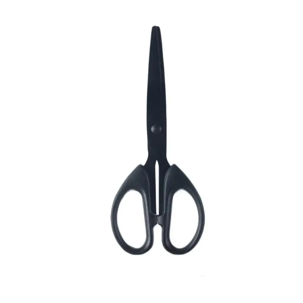 160mm Black Blade Scissors Wear-resistant Stainless Steel Blade Not Easy to Glue Household Manual Life Durable Scissors