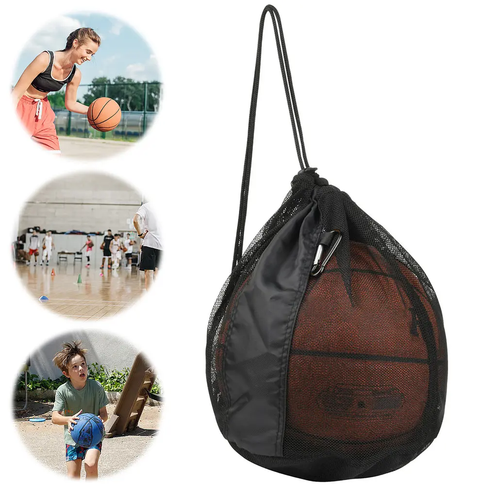 Single Ball Bag Drawstring Sling Back Bag Basketball Bag Football Storage Bag for Carrying Basketball Volleyball Soccer Football