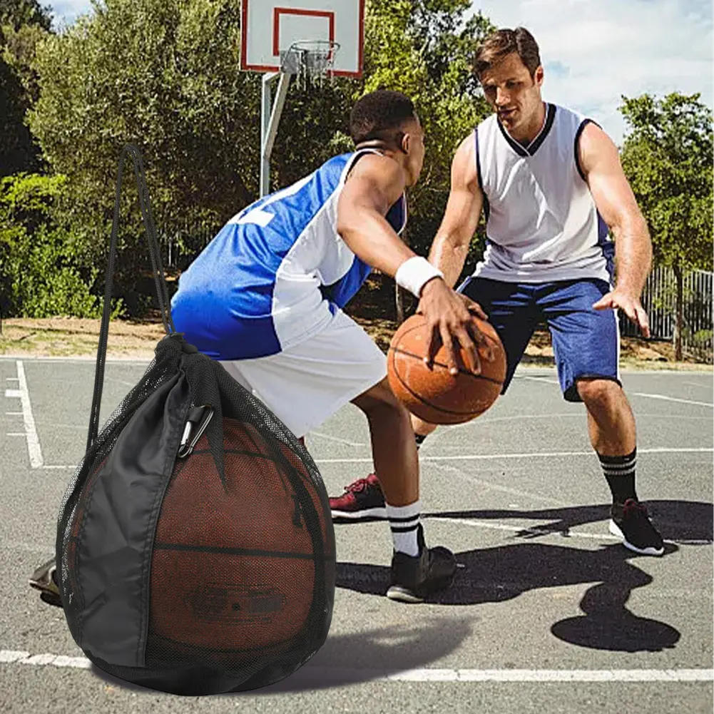 Single Ball Bag Drawstring Sling Back Bag Basketball Bag Football Storage Bag for Carrying Basketball Volleyball Soccer Football