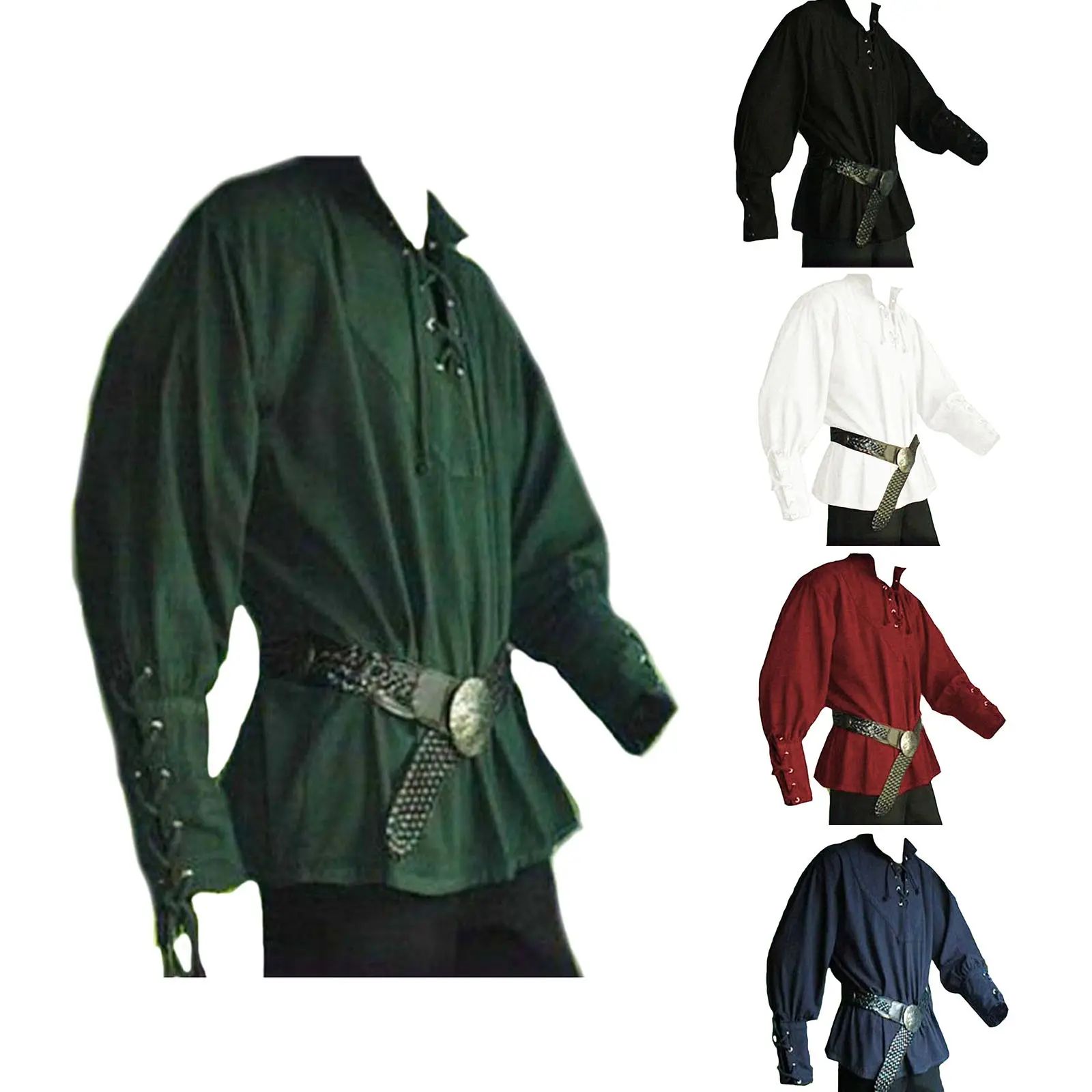 Dragon for Men Mens Long Sleeve National Style Medieval Bandage Men Bandage Vintage Shirt Casual Blouse Athletic T Shirt