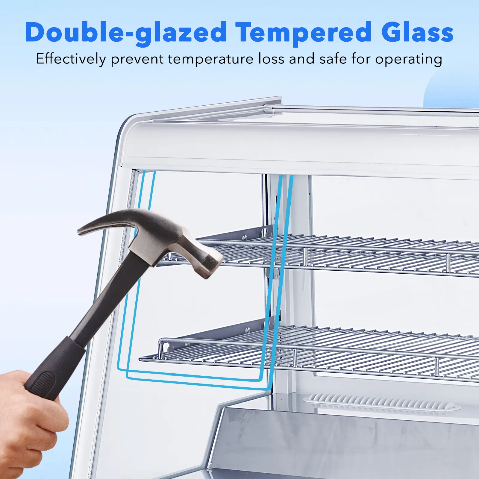 149 L Commercial Display Refrigerator Refrigerated Display Case Countertop Pastry Display Fridge With Tempered Glass Door