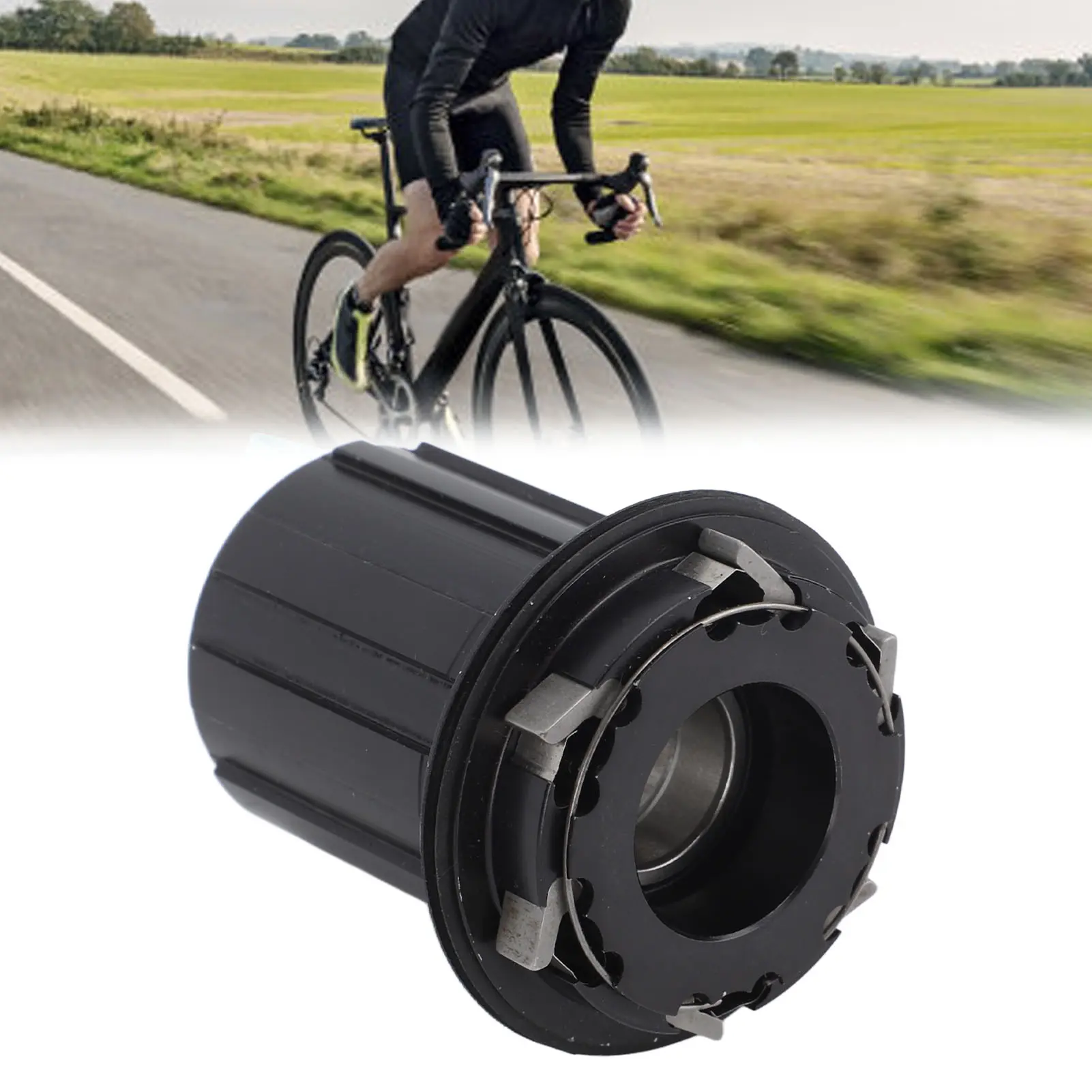 Road Bike Freehub Body 15mm Aperture High Strength Bike Cassette Body 2 Bearing D043 6 Claw Replacement for Cycling