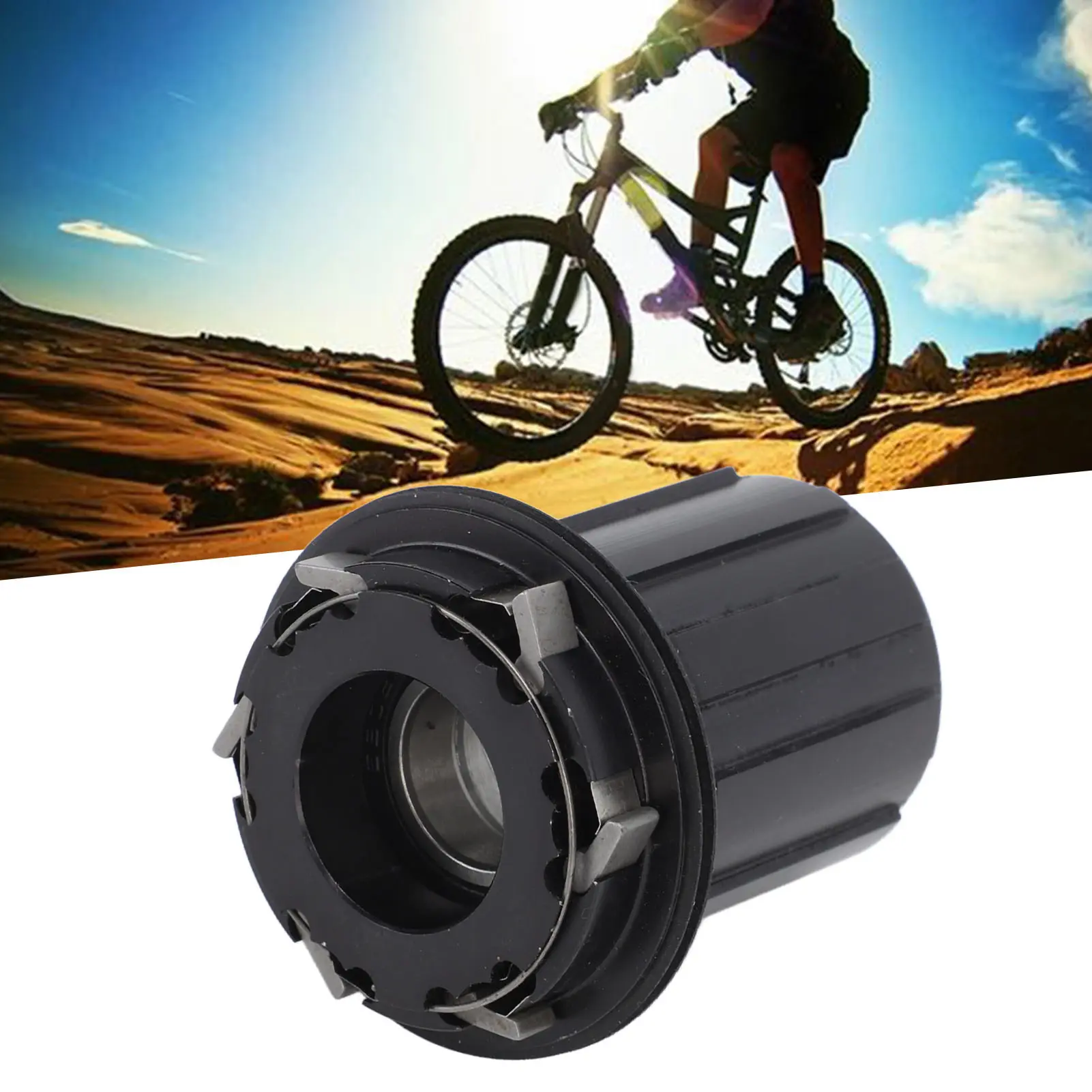 Road Bike Freehub Body 15mm Aperture High Strength Bike Cassette Body 2 Bearing D043 6 Claw Replacement for Cycling