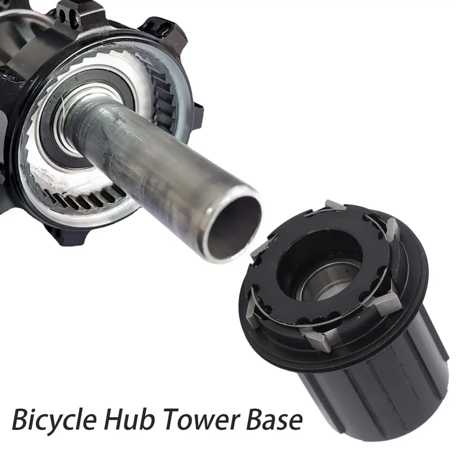Road Bike Freehub Body 15mm Aperture High Strength Bike Cassette Body 2 Bearing D043 6 Claw Replacement for Cycling