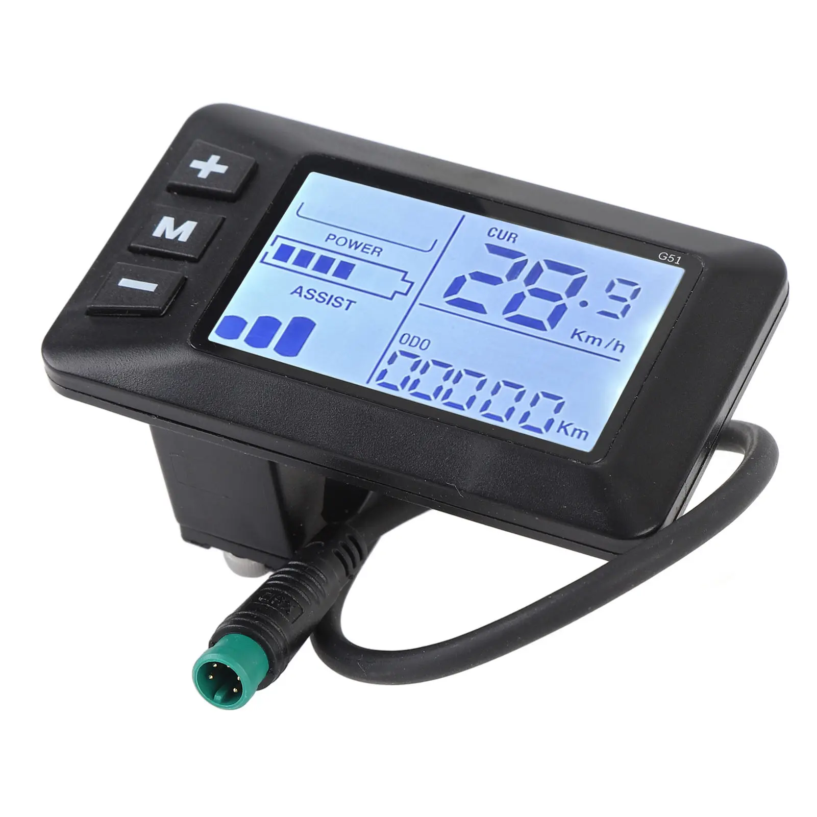 Electric Bike LCD Display Control Panel Bicycle Speedometer Electric Scooter LCD Panel with 5 Pin Connector for Modification