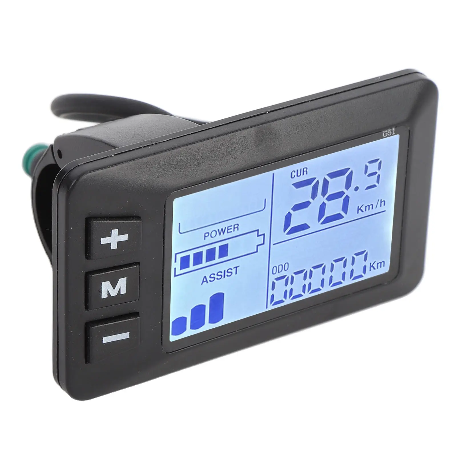Electric Bike LCD Display Control Panel Bicycle Speedometer Electric Scooter LCD Panel with 5 Pin Connector for Modification