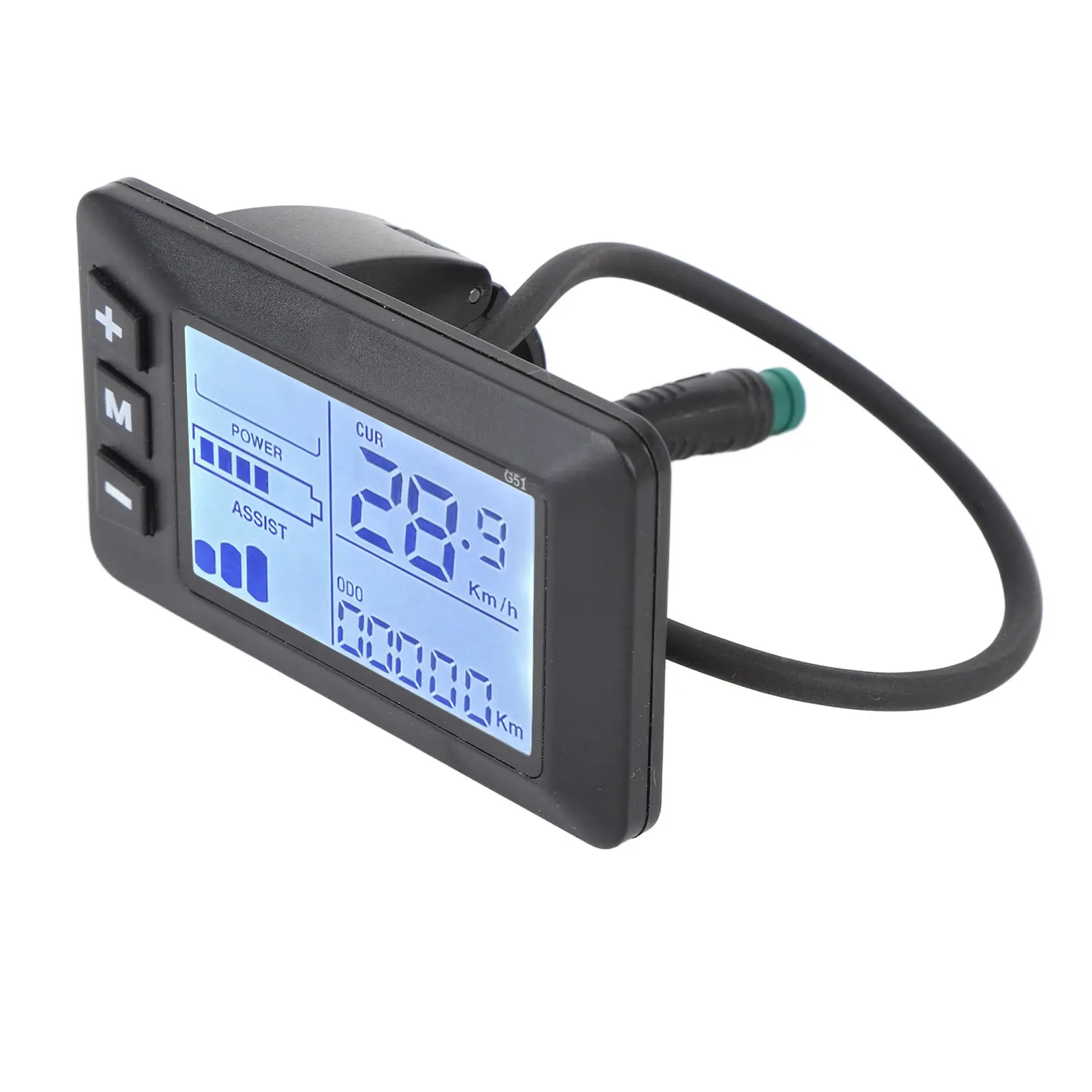 Electric Bike LCD Display Control Panel Bicycle Speedometer Electric Scooter LCD Panel with 5 Pin Connector for Modification