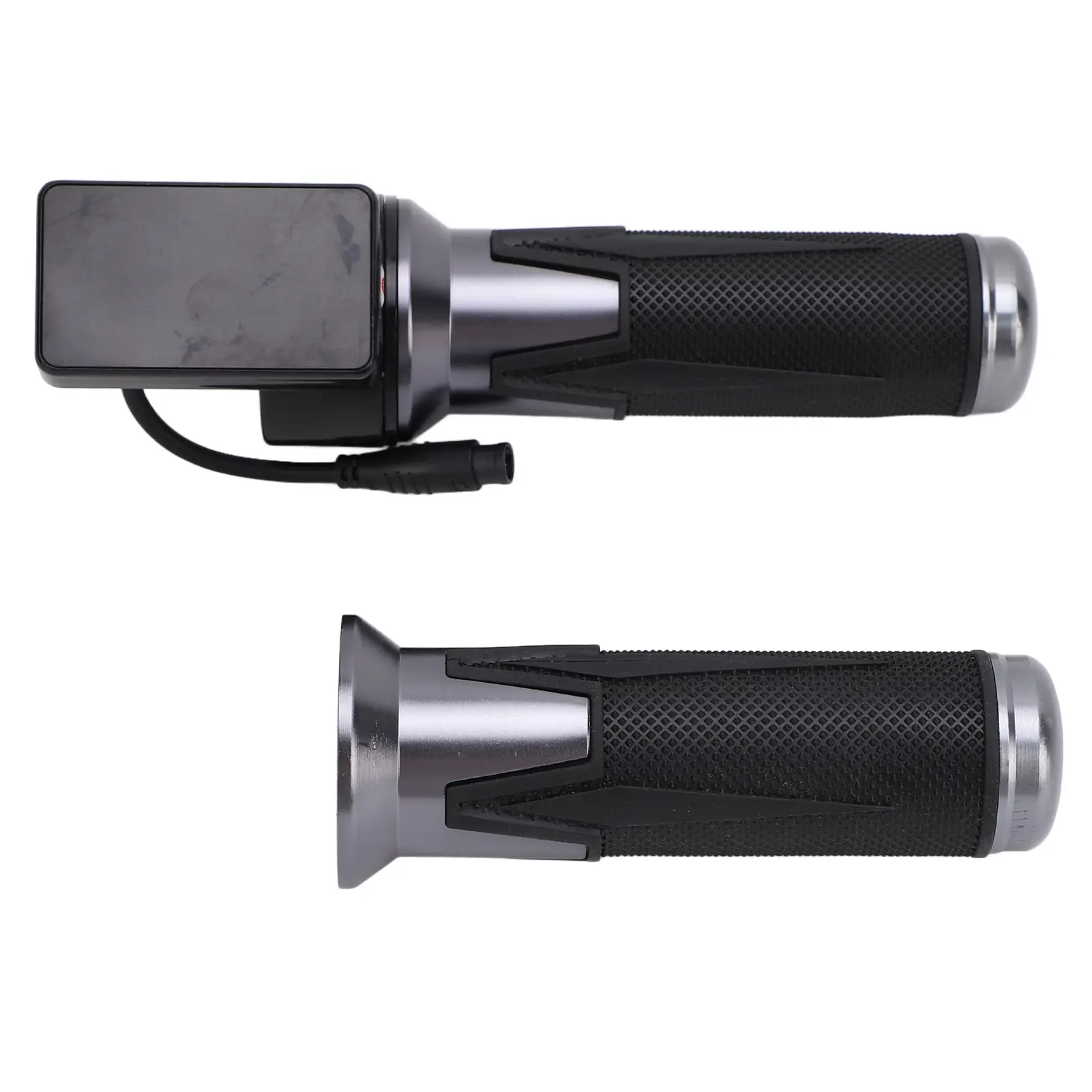 48V Electric Scooter Throttle Grip with Display 6 Pin Waterproof Connector Mg Alloy Twist Throttle Handle Replacement for Sealup
