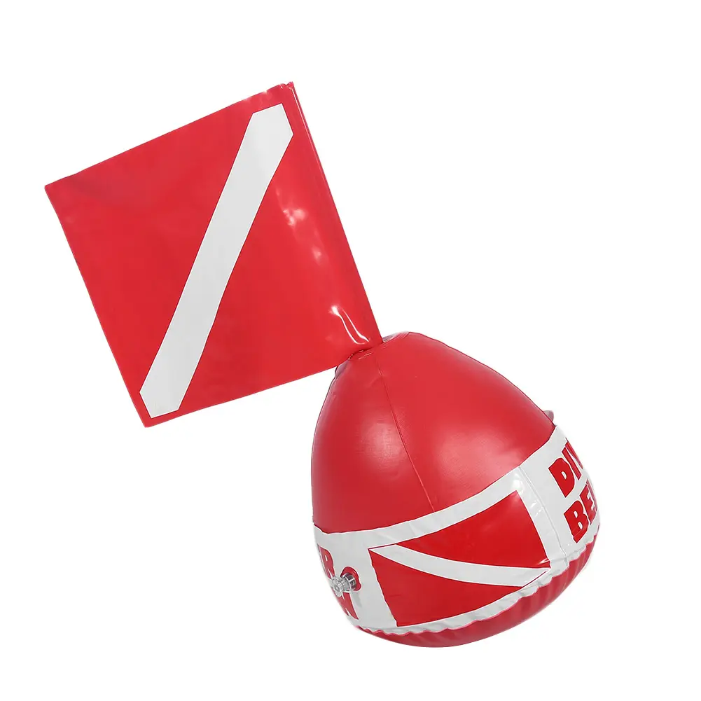 Inflatable Dive Buoy PVC Diving Surface Marker Inflatable Signal Floater Dive Bouy Ball with Flag