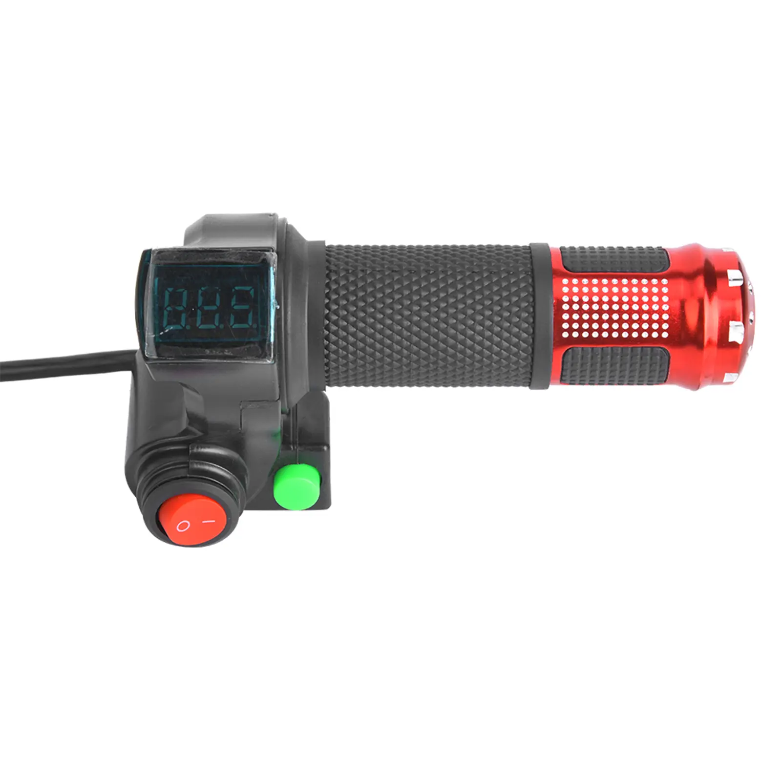 1 Pair Electric Bike Twist Throttle with LED Voltage Display for 12-99V Electric Bike Scooter