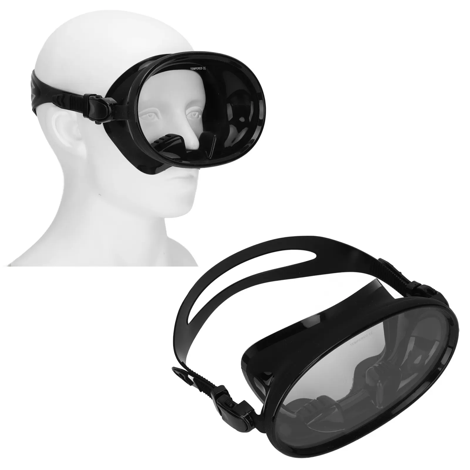 Snorkeling Goggles Perfect Fitting Oval Universal Snorkeling Gear Ultra Clear Tempered Glass for Men Women for Water Sports